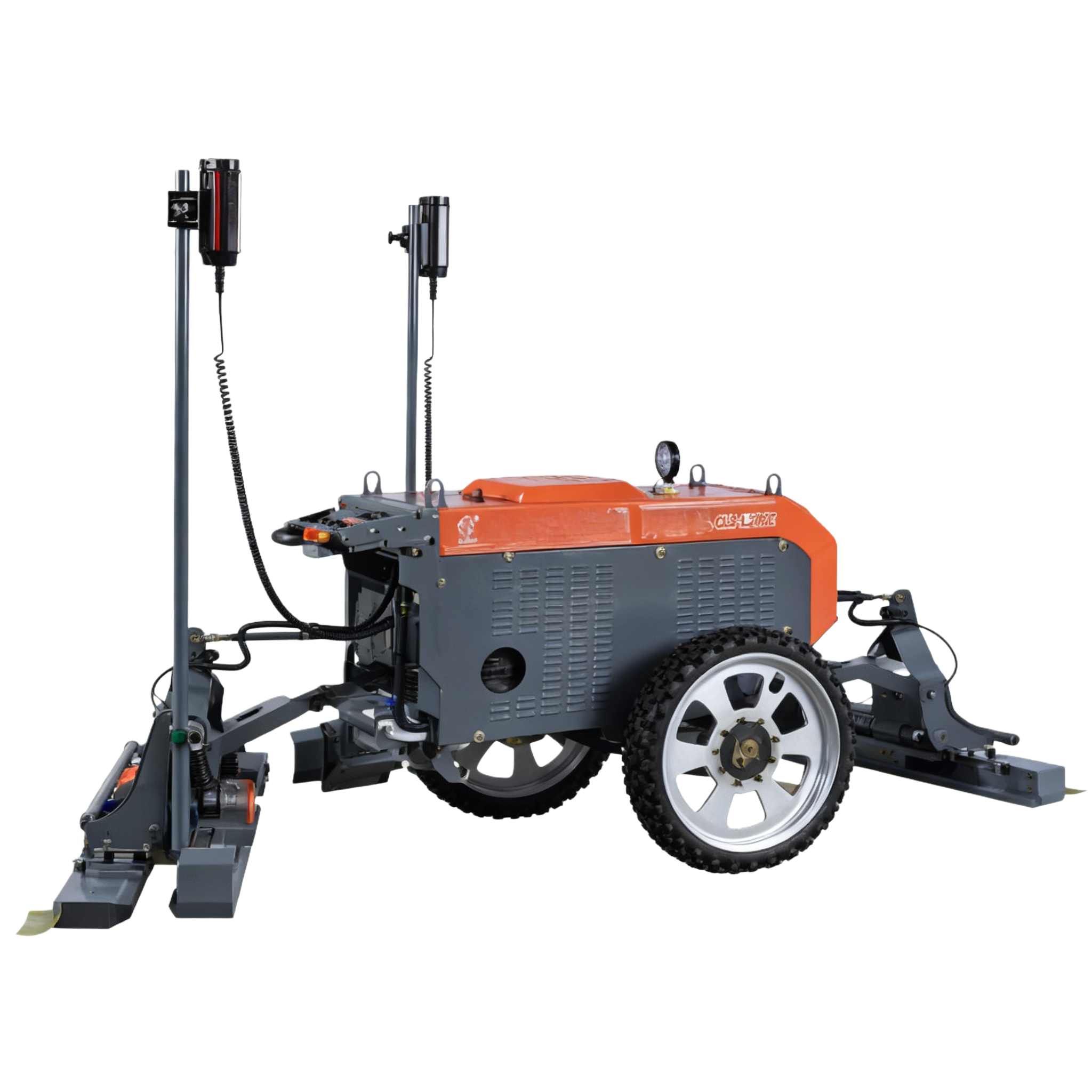 Power configuration: Honda's high-quality engine and generator set from Japan provide strong power.
Vibration control: The high-speed low torque vibration motor provides stable excitation force and uniform paving effect.
Laser system: Japan imported Topcon transmitter, Switzerland imported Leica receiver, imported laser control system, 
supports flat, slope, and double slope.